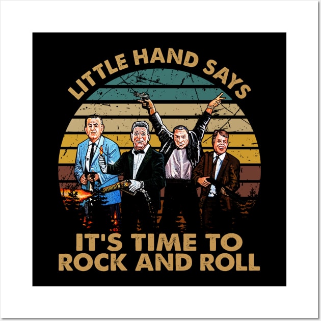 Little hand says time to rock and roll vintage gift for fans movie Wall Art by Madisen Harvey